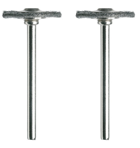 Dremel 428-02 Brush, 3/4 in Dia, 1/8 in Arbor/Shank, Straight Bristle, Carbon Steel Bristle