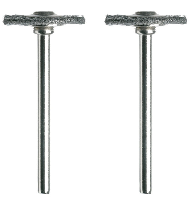Dremel 428-02 Brush, 3/4 in Dia, 1/8 in Arbor/Shank, Straight Bristle, Carbon Steel Bristle