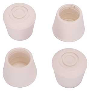 ProSource FE-50643-B Furniture Leg Tip, Round, Rubber, White, 3/4 in Dia, 0.76 in H, Pack of 20