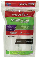 Wooster RR314-4 1/2 Roller Cover, 5/16 in Thick Nap, 4-1/2 in L, Microfiber Cloth Cover, White