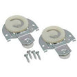 RENIN BP109P Dual Offset Door Hanger, Metal, For: 3/4 to 1-3/8 in Door Panels