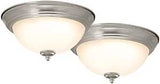 Boston Harbor 4200-LED- BN Flush Mount Ceiling Fixture, 120 V, 15 W, 2-Lamp, LED Lamp, 1100 Lumens