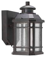 Boston Harbor LED-0214-WD-SE Outdoor Motion Activated Wall Lantern, 120 V, 10.5 W, LED Lamp, 350 Lumens, Black Fixture