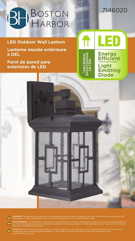 Boston Harbor LED-0172F-WD Outdoor Wall Lantern, 120 V, 11 W, LED Lamp, 600 Lumens, 3000 K Color Temp