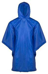 Diamondback PNC-01-L Poncho, One-Size, PVC, Blue, Hooded Collar