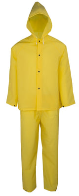 Diamondback RS2-01-M Rain Suit, M, 41 in Inseam, EVA, Yellow, Hooded Collar, Snap Down Storm Flap Closure