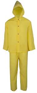 Diamondback RS2-01-XL Rain Suit, XL, 43 in Inseam, EVA, Yellow, Hooded Collar, Snap Down Storm Flap Closure