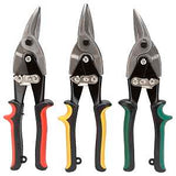 Vulcan NTS03 Aviation Snips Set, 10-1/8 in OAL, Left/Right/Straight Cut, Carbon Steel Blade, Cushion Grip Handle