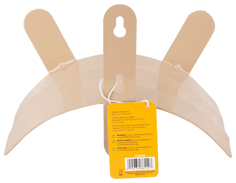 Landscapers Select HH-691 Hose Hanger, 125 ft Capacity, Steel, Tan, Powder-Coated, Wall Mounting