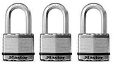 Master Lock Magnum Series M5XTRILHCCSEN Padlock, Keyed Different Key, 3/8 in Dia Shackle, 2 in H Shackle, Zinc