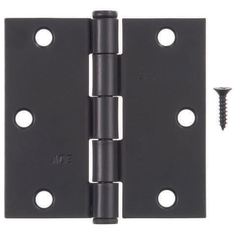 Ace 3-1/2 in. L Black Residential Door Hinge 3 pk