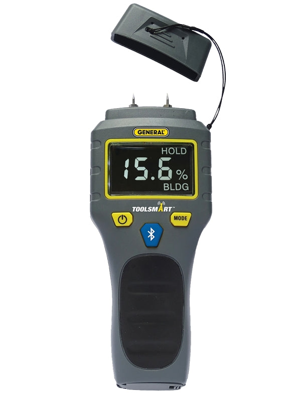 General ToolSmart TS06 Moisture Meter, 5 to 50% Wood, 1.5 to 33% Building Materials, 2 % Accuracy, Digital Display