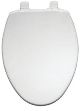 Mayfair 1580ARSL 000 Toilet Seat, Elongated, Plastic, White, Top-Tite Hinge