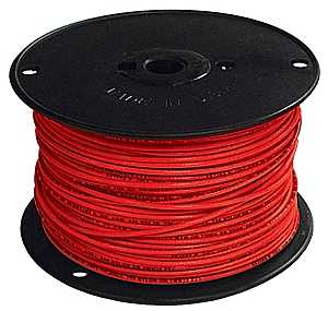 Southwire 12RED-SOLX500 Building Wire, Red Sheath, 12 AWG Wire, 1-Conductor, 500 ft L, Copper Conductor