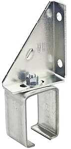 National Hardware N104-638 Box Rail Bracket, 3-1/4 in W x 1-3/4 in D x 7-1/8 in H Dimensions, Steel, Galvanized, Pack of 5