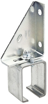 National Hardware N104-695 Box Rail Splice Bracket, 3-1/4 in W x 2 in D x 7-1/8 in H Dimensions, Steel, Galvanized, Pack of 2