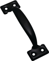 National Hardware N116-830 Door Pull, Black, 1-1/2 in W, 1-3/8 in D, 5-3/4 in H, Steel