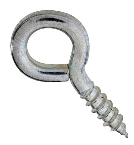 National Hardware N118-828 Screw Eye, #106, 0.19 in Dia Wire, 0.73 in L Thread, 1.79 in OAL, 50 lb Working Load, Steel