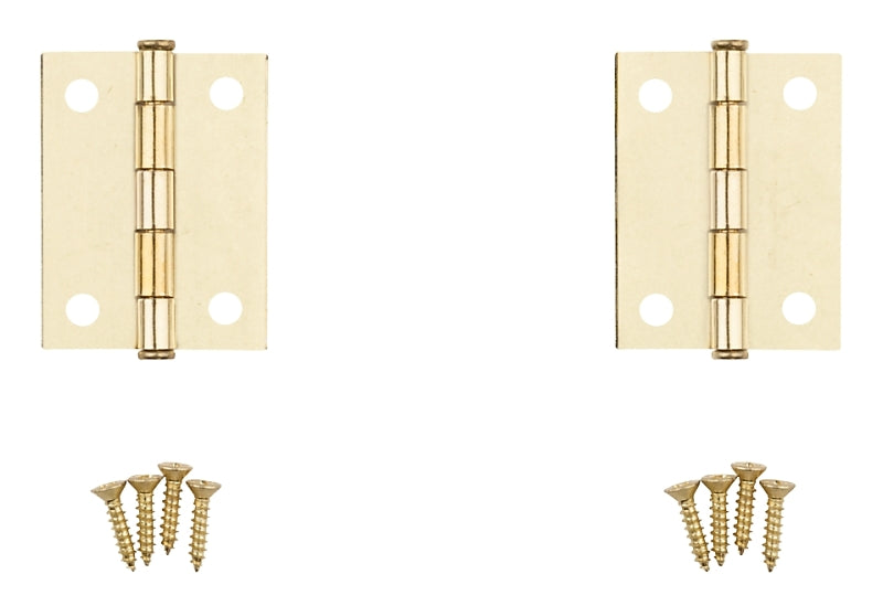 National Hardware V529 Series N146-639 Cabinet Hinge, Brass, 1.56 in W