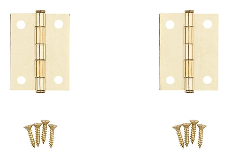 National Hardware V529 Series N146-639 Cabinet Hinge, Brass, 1.56 in W