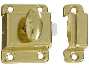 National Hardware V699 Series N149-625 Cupboard Turn, 1-1/4 in L, 1-3/4 in W, Steel, Brass