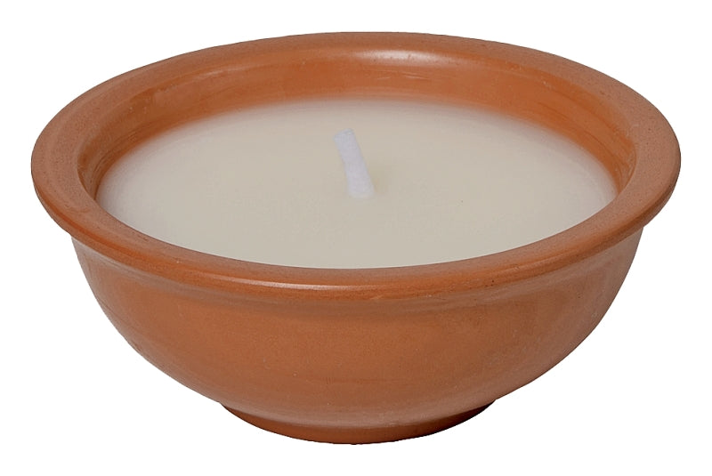 Seasonal Trends Y2646/Y2404 Terracotta Candle, Bowl, Terracotta, Citronella, 34 to 39 hrs Burn Time Carton, Pack of 18