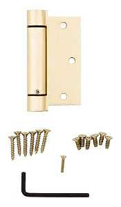 National Hardware N184-556 Spring Hinge, 3-1/2 in H Frame Leaf, Steel, Brass, Removable Pin, Wall Mounting, 30 lb