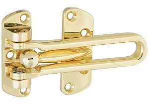 National Hardware V804 Series N199-679 Door Security Guard, 4-1/8 in L, 2-1/2 in W, 0.81 in H, Brass
