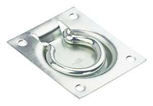 National Hardware V177 Series N203-752 Flush Ring Pull, 3 in L, Steel, Zinc