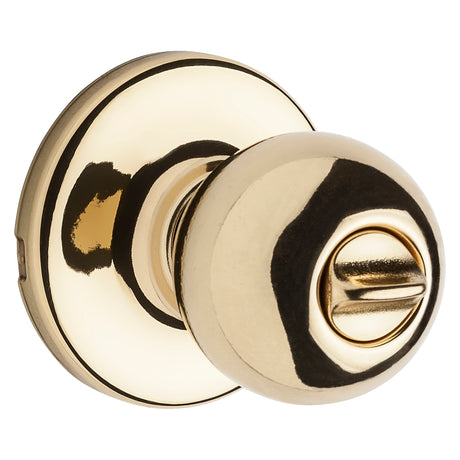 Kwikset 300P3CP Privacy Door Knob, Polished Brass