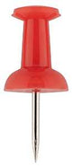 National Hardware V2503 Series N259-721 Push Pin, Polyethylene/Zinc, Red