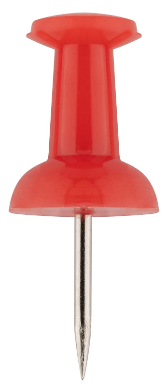 National Hardware V2503 Series N259-721 Push Pin, Polyethylene/Zinc, Red