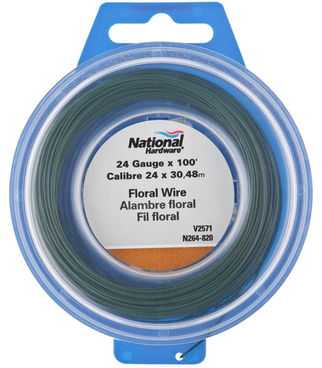 National Hardware V2571 Series N264-820 Wire, 0.023 in Dia, 100 ft L, 24 Gauge, 10 lb Working Load, Steel