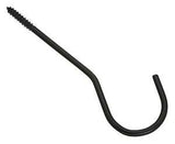 National Hardware V2666 Series N275-198 Ceiling Hook, 6 in L, Steel, Black