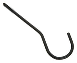 National Hardware V2666 Series N275-198 Ceiling Hook, 6 in L, Steel, Black