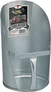 Little Giant 9204 Feed Scoop, 4 qt Capacity, Steel, Galvanized, 6-3/4 in L