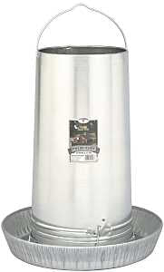 Little Giant 914273 Poultry Feeder, 40 lb Capacity, Rolled Edge, Galvanized Steel, Pack of 6