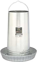 Little Giant 914273 Poultry Feeder, 40 lb Capacity, Rolled Edge, Galvanized Steel, Pack of 6