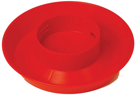 Little Giant 740 Poultry Waterer Base, 6 in Dia, 1-1/2 in H, 1 qt Capacity, Polystyrene, Red