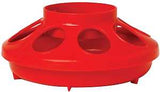 Little Giant 806RED Feeder Base, 1 qt Capacity, 8-Opening, Polypropylene, Red