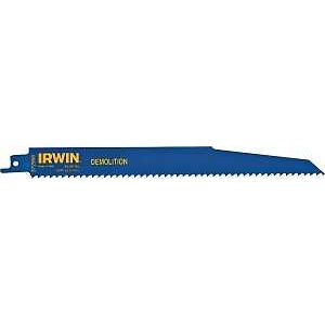 Irwin 372966P5 Reciprocating Saw Blade, 1.88 in W, 9 in L, 6 TPI, Cobalt/Steel Cutting Edge