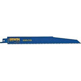 Irwin 372966P5 Reciprocating Saw Blade, 1.88 in W, 9 in L, 6 TPI, Cobalt/Steel Cutting Edge