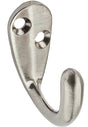 National Hardware V162 N325-506 Cloth Hook, 35 lb, 1-Hook, Zinc, Satin Nickel, 2/PK