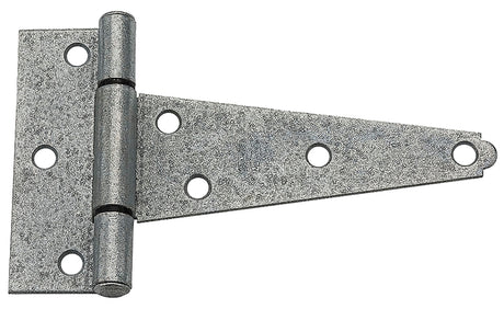 National Hardware N129-395 T-Hinge, 5 in H Frame Leaf, Steel, Galvanized, 48 lb