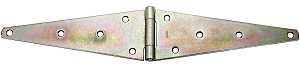 National Hardware N127-910 Strap Hinge, 4.6 in W Frame Leaf, 0.16 in Thick Leaf, Steel, Zinc, Wall Mounting