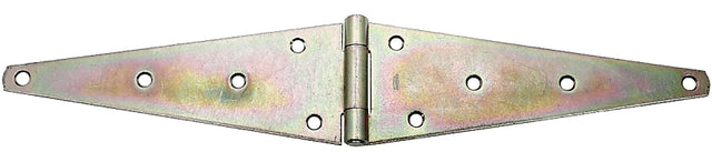 National Hardware N127-910 Strap Hinge, 4.6 in W Frame Leaf, 0.16 in Thick Leaf, Steel, Zinc, Wall Mounting