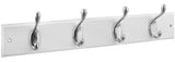 National Hardware B8170 S827-147 Hook Rail, 4-Hook, Wood, Satin Nickel