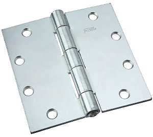 National Hardware N140-822 Utility Hinge, 5 in W Frame Leaf, 0.15 in Thick Frame Leaf, Steel, Zinc, Riveted Pin, 110 lb