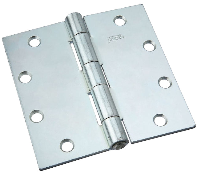 National Hardware N140-822 Utility Hinge, 5 in W Frame Leaf, 0.15 in Thick Frame Leaf, Steel, Zinc, Riveted Pin, 110 lb