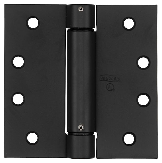 National Hardware N350-793 Spring Hinge, 4 in L x 4 in W Dimensions, Steel, Oil-Rubbed Bronze, 37 lb
